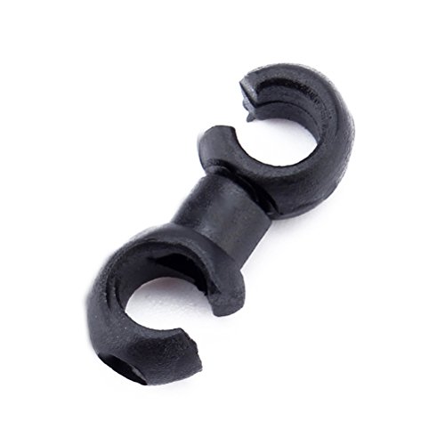 VORCOOL 10 Unids Hook Clips C/S Guía de la Manguera de la Bici Ciclismo Bike MTB Brake Gear Gear Cable (Negro)