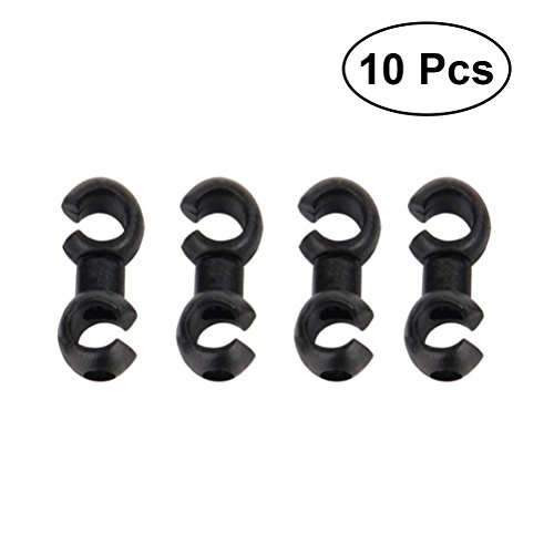 VORCOOL 10 Unids Hook Clips C/S Guía de la Manguera de la Bici Ciclismo Bike MTB Brake Gear Gear Cable (Negro)