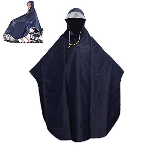 VORCOOL - Poncho de lluvia con capucha para mujer, hombre, ciclismo, color azul marino