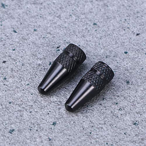VOSAREA 6 tapones de válvula para bicicleta de aleación de aluminio francés para bicicleta de montaña, de carretera o de montaña, color negro