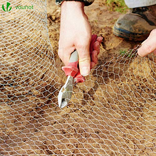 VOUNOT Red Alambre Hexagonal, Rollo Malla Metalica, Tamaño de malla 25mm, 100 cm (H) x 25 m (L), Revestimiento de PVC, Verde