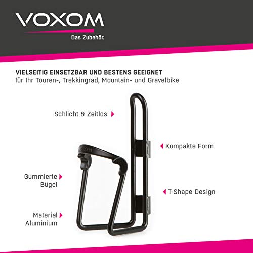 Voxom - Soporte para Botellas de Agua FH1 - Soporte para Botellas, Negro Mate, Talla única, Unisex, Wasserflaschenhalter Fh1 Titan, Gris, Talla única