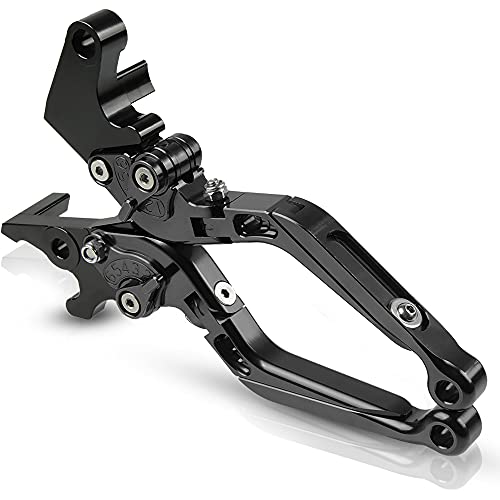 Vstrom 650/XT 2011-2021 Adjustable Palanca de Embrague de Freno para Suzuki V-Strom 650 2011-2021 V-Strom 650 XT 2011-2021 V-Strom 250 2017-2018 (Negro+Negro)