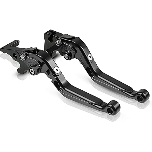 Vstrom 650/XT 2011-2021 Adjustable Palanca de Embrague de Freno para Suzuki V-Strom 650 2011-2021 V-Strom 650 XT 2011-2021 V-Strom 250 2017-2018 (Negro+Negro)