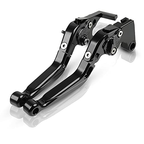 Vstrom 650/XT 2011-2021 Adjustable Palanca de Embrague de Freno para Suzuki V-Strom 650 2011-2021 V-Strom 650 XT 2011-2021 V-Strom 250 2017-2018 (Negro+Negro)