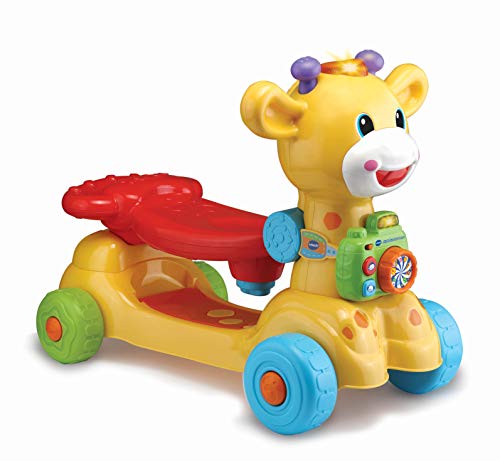 VTech Jirafa Scooter 4 en 1, andador evolutivo con actividades que se transforma en correpasillos y patinete, multicolor (80-503522)