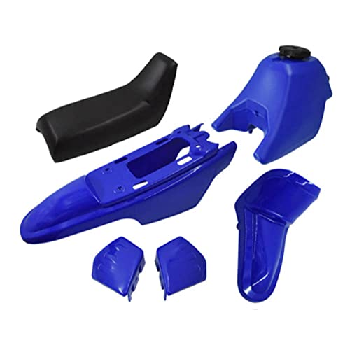 Wai Danie Kit de conjunto de tanque de asiento guardabarros plástico azul Compatible con Yamaha PW50 PW 50 Dirt Pit Bike
