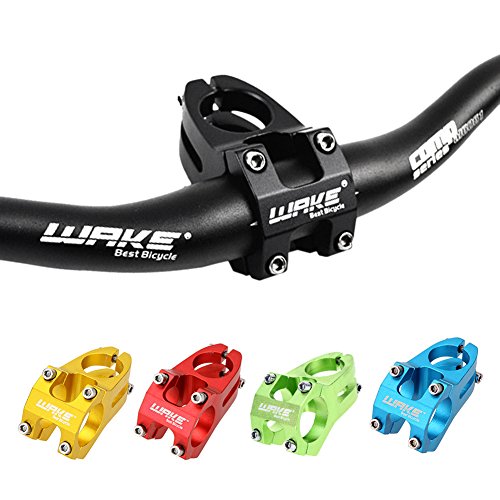 Wake 31.8 Stem 45mm Mountain Bike Stem Short MTB Stem para manillar de 31.8mm, la mayoría de Mountain Bike Road Bike MTB BMX Track Bike (negro)