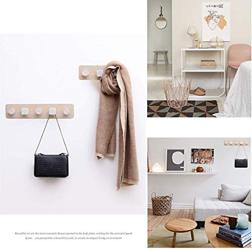 Wall Mounted Coat Rack Shelf, Wooden Floating Shelves, Wooden Coat Hooks, Entryway Hat Rack, For Hallway, Living Room, Bedroom, Bathroom (Size : 48cm)