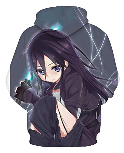 WANHONGYUE Sword Art Online Kirito Anime Hoodie Sudadera con Capucha Cosplay Disfraz 3D Impreso Pullover Suéter Pulli Hooded Sweatshirt 783/8 M