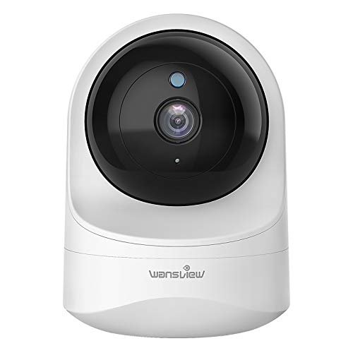 Wansview Cámara IP WiFi, 1080P Cámara Vigilancia WiFi con Visión Noturna Detección de Movimiento, Audio Bidireccional, Compatible con Alexa, Cámara de Seguridad Bebé Mascotas, Q6 (NO Tiene autonomía)