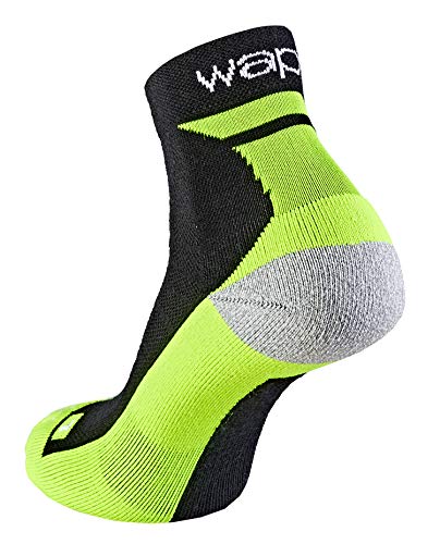 Wapiti Unisex B04 - Calcetines de ciclismo, Unisex adulto, Calcetín, 3620, negro/amarillo, 36-38