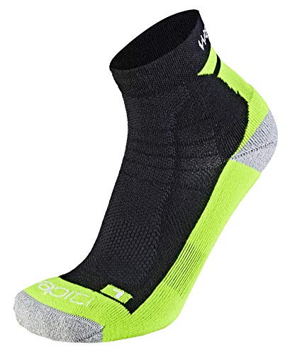 Wapiti Unisex B04 - Calcetines de ciclismo, Unisex adulto, Calcetín, 3620, negro/amarillo, 36-38