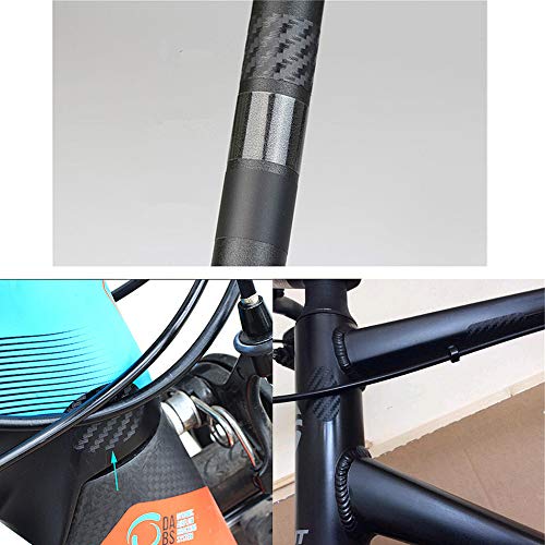 WASAGA Pegatina de Bicicleta, Juego de chasis Protector de Cuadro de Bicicleta para Cycle MTB BMX V3 (Fibra de carbón)