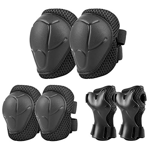 Wayin Protecciones Patinaje Infantil Juego de 6 Protectores Patines de Rodilleras Coderas Muñequeras para Ciclismo Bicicleta Skate Monopatín (Casco no Incluido)