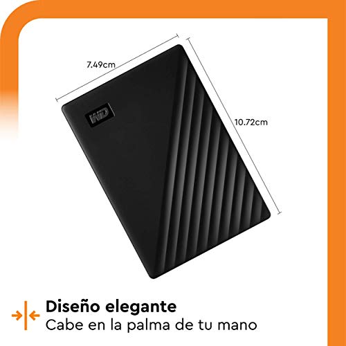 WD My Passport WDBPKJ0050BBK-WESN - Disco Duro Portátil, Negro (Black), 5TB