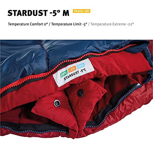 Wechsel Stardust Saco de Dormir Momia Unisex Adulto -5° M, Rojo/Azul