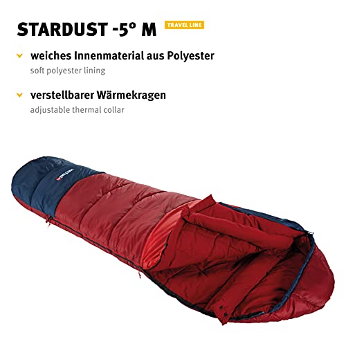 Wechsel Stardust Saco de Dormir Momia Unisex Adulto -5° M, Rojo/Azul