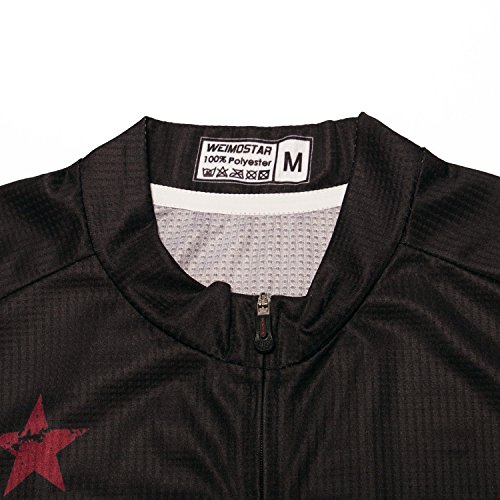 Weimostar Maillot de ciclismo para hombre, camiseta de ciclismo de montaña con cremallera completa, ropa de ciclismo