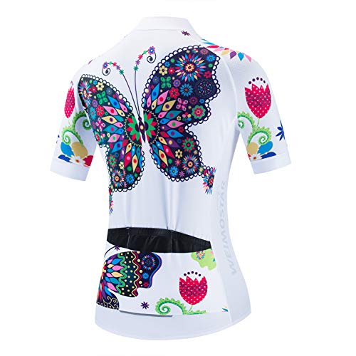 Weimostar - Maillot de ciclismo para mujer, ideal para modalidad de montaña y carretera (transpirable, manga corta), Mujer, 108, S