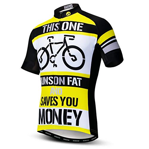 Weimostar Team - Maillot de ciclismo para hombre, manga corta, transpirable, camiseta para MTB