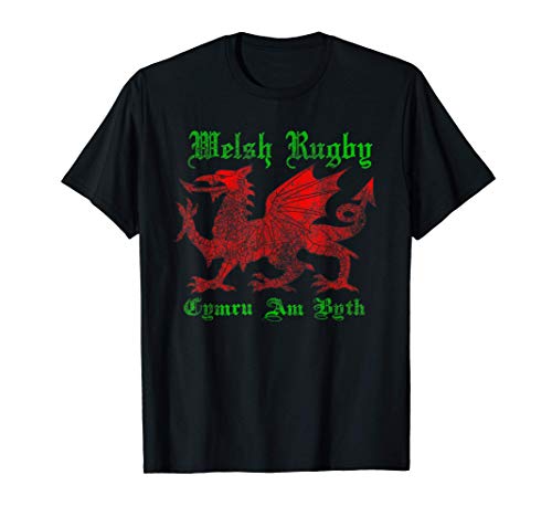 Welsh Dragon Rugby Shirt: Wales Football Top / Vintage Cymru Camiseta