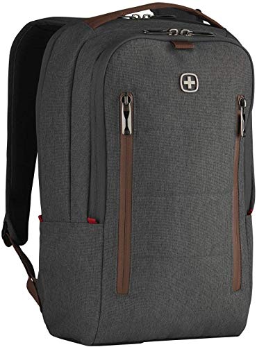 Wenger 606489 City Upgrade 16" 2 - Piece Laptop Backpack, Padded Laptop Compartment and Cross Body Bag in Grey, 15 L