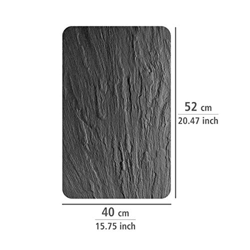 WENKO XL - Placa de cubierta de universal pizarra - juego de 2, cocción y tabla de cortar de vidrio para todo tipo de estufas, vidrio templado, 40 x 52 cm, negro (negro brillante)