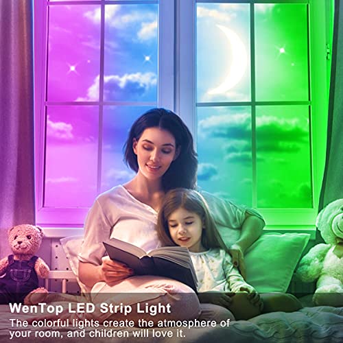 WenTop Tira LED Bluetooth 10m, Luces LED Habitación 10 Metros, RGB Tiras LED con Control Remoto y Inteligente Control de APP, Cambia el Color con la Música, Para Decoración de Bares, Fiestas, Cocina