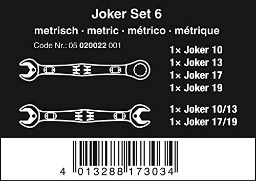 Wera 0007657880600 Llave de boca, metrisch, 6-tlg