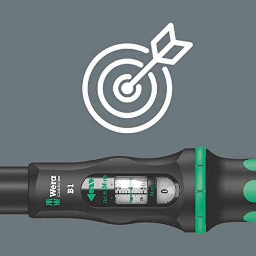 Wera 05075610001 Llave dinamométrica con carraca reversible Click-Torque B 1, 3/8 pulgada, 10 - 50 Nm, 3/8", 10 - 50 Nm