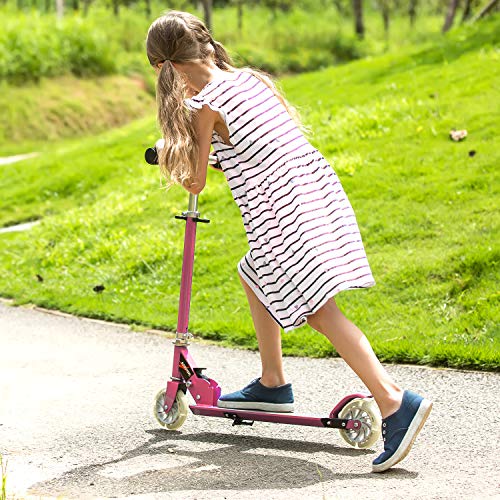 WeSkate Patinetes para niños con 2 Ruedas, Patinete de Altura Ajustable, Plegable, portátil, Scooter para niños, niños, niñas de 3-12 años, Scooter Urbano para niños, Carga máxima 50KG