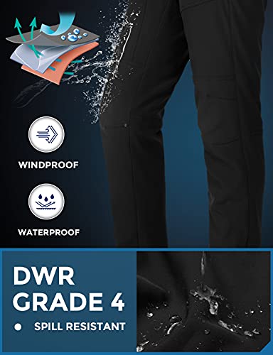 Wespornow Pantalones Termicos Impermeables Mujer de Trabajo-Trekking-Deporte-Vestir-Jogger-Senderismo Montaña Elasticos para el Frio y para Adelgazar(Gris,XL)