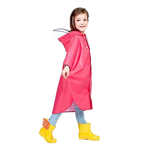 Wetry Poncho Lluvia Niña Niño Chubasquero Infantil Ligero 100% Impermeable Chaqueta Poncho Impermeable Bebe Capa de Lluvia para Niños y Niñas Adolescentes 75-170cm