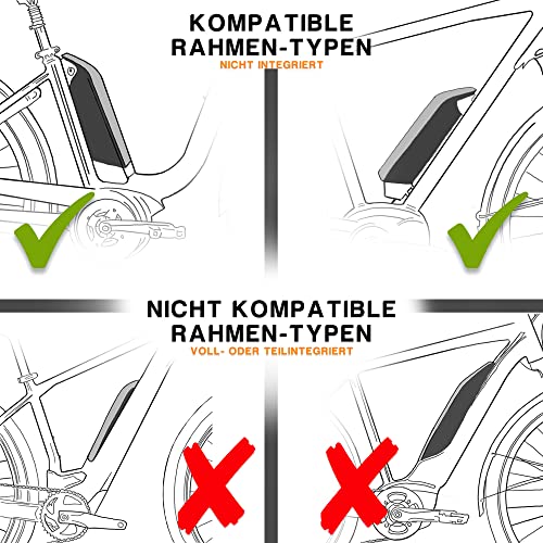 Wheeloo - Funda protectora para bicicleta eléctrica Bosch Ebike contra el frío y la suciedad I Powerpack 300/400/500 CX/Performance/Active-Line