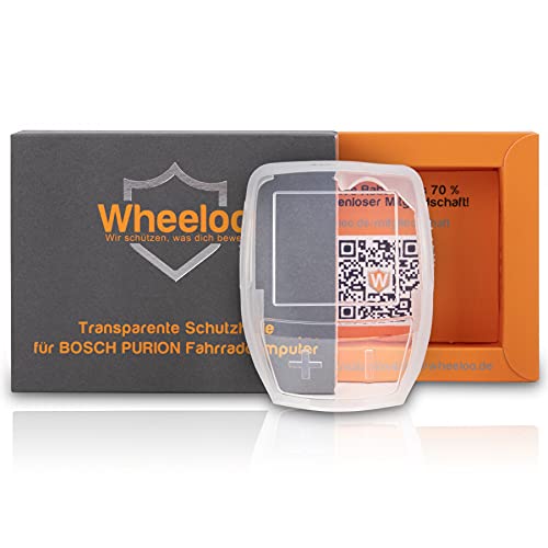 Wheeloo Funda transparente para controlador Bosch Purion, 100% transparente, protección contra arañazos y agua, protector de pantalla para bicicleta eléctrica