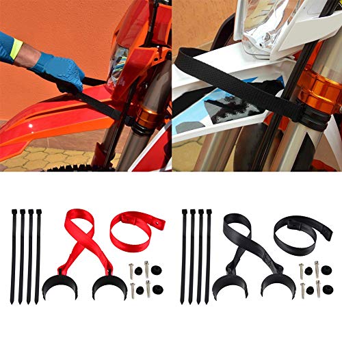 Whiie891203 Rescue Traction Strap Pull Pull Sling Belt, para La Mayoría De Las Motocicletas Dirt Bike Pit Enduro Compatible con Honda KTM Yamaha Kawasaki Suzuki Negro