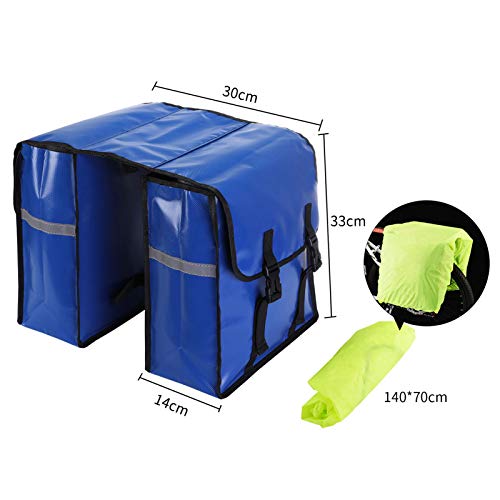 WILDKEN Alforjas para Portaequipajes de Bicicleta, Bolsas Traseras para Bicicletas MTB Sillines Pannier Bag Impermeable Bicicleta Carretera Asiento Trasero (Azul)