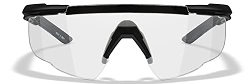 Wiley X Saber Advanced Gafas De Sol, Unisex, Matte Black/Clear, Medium/X-Large