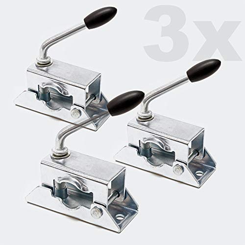 WilTec Apoyo para remolques y caravanas Set 10 Unidades Rueda de Apoyo con Abrazadera 150kg Accesorios
