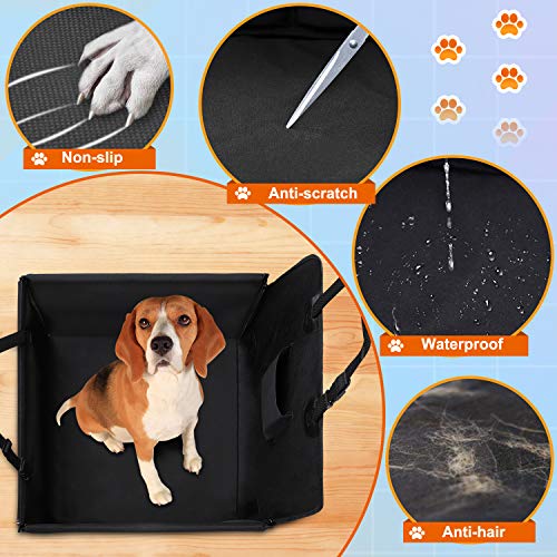 Wimypet Impermeable Protector de Asiento de Coche para Mascota, Asiento del Coche de Seguridad para Perros Gatos, Material Oxford 600D PVC Inferior con Cinturón de Seguridad para Viaje - 59x49x46 cm