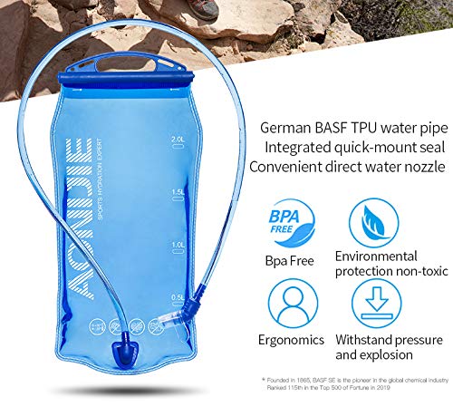 Win.Deeper 1.5/2/3L Bolsa De Agua para Mochila Hidratación depósito de Agua de vejiga de hidratación para Ciclismo Senderismo Excursionismo Camping