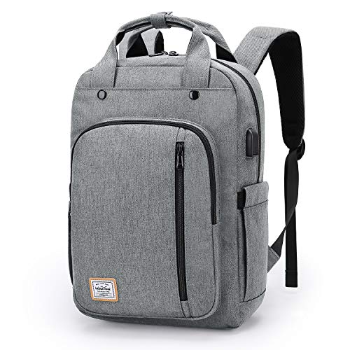 WindTook Mochilas Portatil para Hombre Mujer Mochila Ordenador Portatil 15.6 Pulgadas Multifuncional Mochila Unisex Impermeable con Puerto USB de la Vida Diaria Trabajo Viaja Blanco