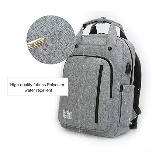 WindTook Mochilas Portatil para Hombre Mujer Mochila Ordenador Portatil 15.6 Pulgadas Multifuncional Mochila Unisex Impermeable con Puerto USB de la Vida Diaria Trabajo Viaja Blanco