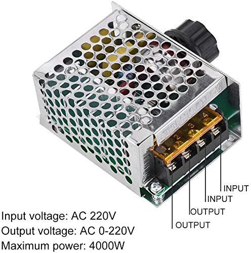 WINGONEER Termostato regulador de la velocidad de atenuación de CA 220V 4000W de alta potencia SCR Regulador de voltaje electrónico gobernador