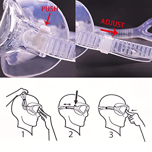 Winline Gafas de Natación Profesional Anti Niebla Hermético Ajustable Gafas de Natación para Adultos para Hombres Y Mujeres (Blue/Clear Lens)