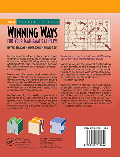 Winning Ways for Your Mathematical Plays, Volume 4 (AK Peters/CRC Recreational Mathematics Series)