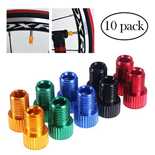 WINOMO 10pcs Adaptador de Válvula Bici Bomba Convertidor de Valvula Presta a Schrader para Bicicleta