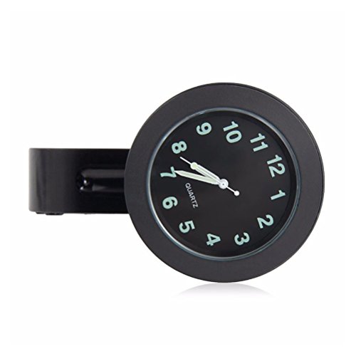WINOMO Manillar de montaje Digital reloj 7/8" motocicleta moto accesorio impermeable (negro)