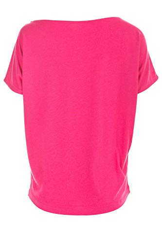 WINSHAPE Mujer Damen Ultra Leichtes Modal-Kurzarmshirt MCT002, Estilo de Baile, Fitness Freizeit Sport Yoga Entrenamiento Camisa de Manga Corta, Rosa Profundo, S